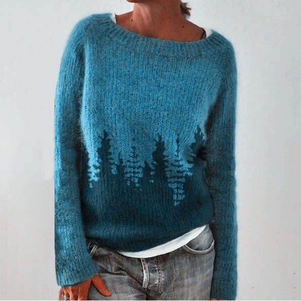 Women’s Retro Sweater | Multicolor Scandinavian Pattern | Soft Knit Fabric