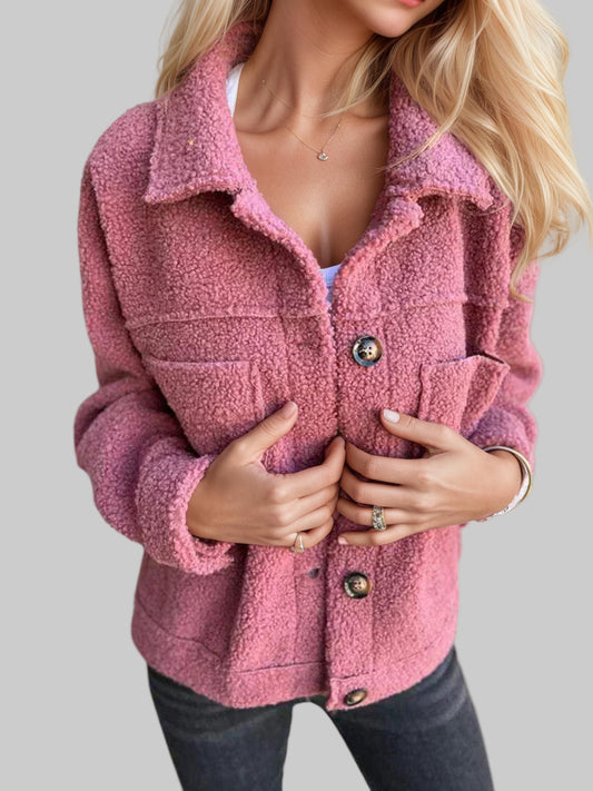 Women’s Short Wool Jacket | Elegant Lapel Design | Warm, Soft Texture