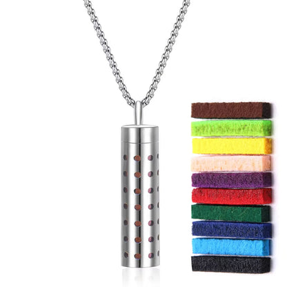 + 10 FREE PADS | AromaCharm - Stainless Steel Diffuser Necklace