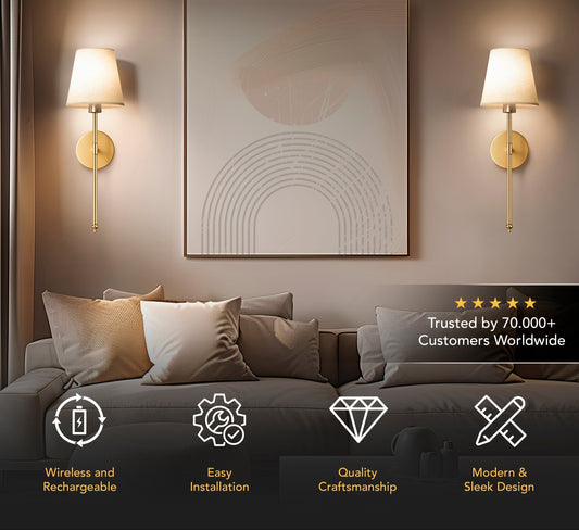 Lumia™ – Wireless LED Wall Lights (Set of 2)