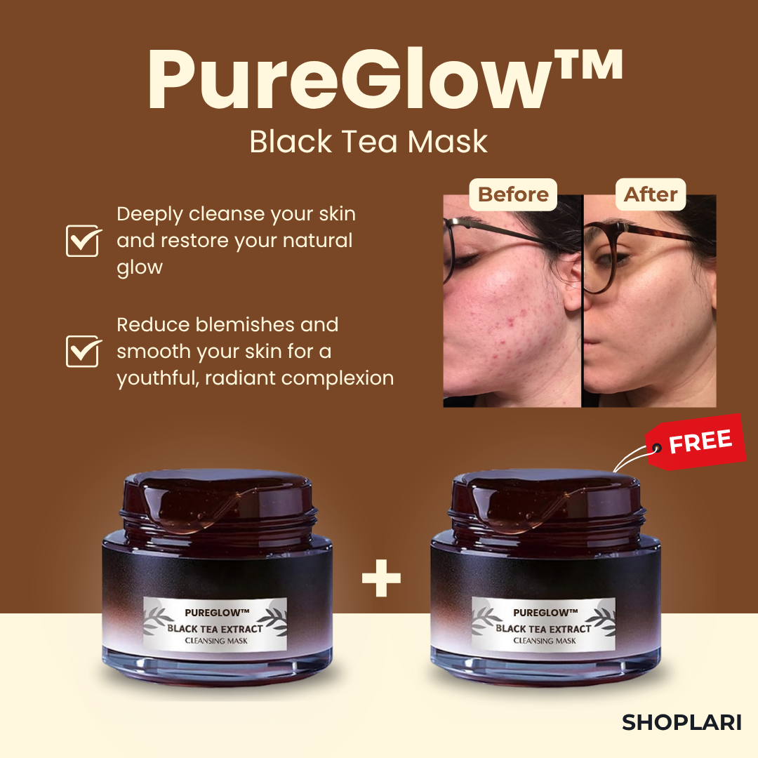 1+1 FREE | PureGlow™ - Black Tea Mask