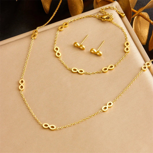 Gold Bow Jewelry Set – Elegant & Dainty Bow-Themed Accessories for Women