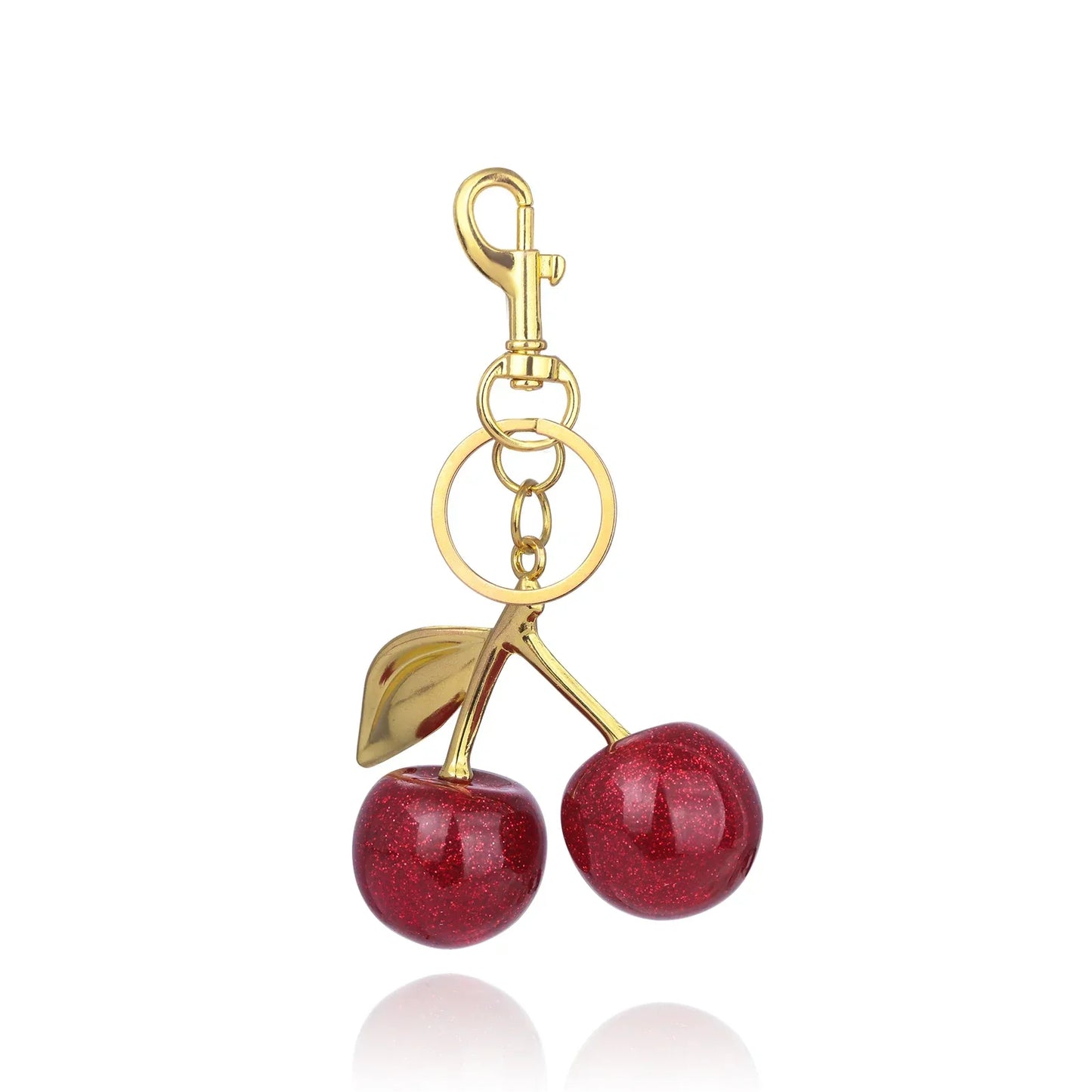 Cherry Red Bag Charm – Cute and Playful Accessory for Bags & Keys