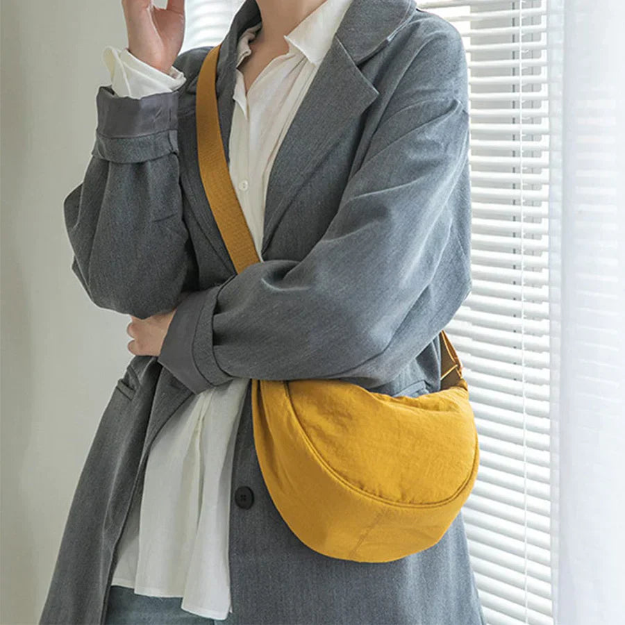 Women’s Crescent Crossbody Bag | Lightweight Nylon Design | Adjustable Strap | Everyday Practical