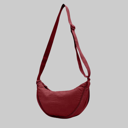 Women’s Crescent Crossbody Bag | Lightweight Nylon Design | Adjustable Strap | Everyday Practical