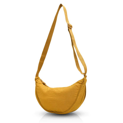 Women’s Crescent Crossbody Bag | Lightweight Nylon Design | Adjustable Strap | Everyday Practical