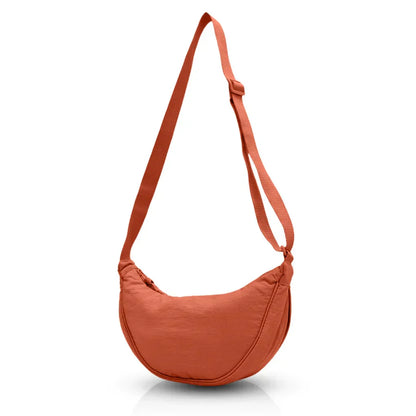 Women’s Crescent Crossbody Bag | Lightweight Nylon Design | Adjustable Strap | Everyday Practical
