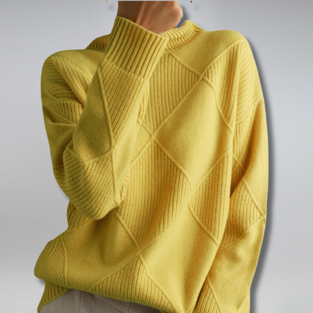 Women’s Oversized Turtleneck Sweater | Relaxed Fit | Warm Knit Texture
