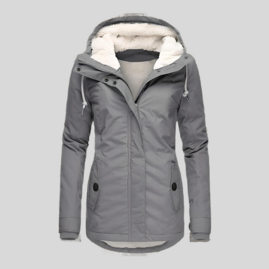 Women’s Waterproof Long Coat | Adjustable Hood | Warm, Soft Lining