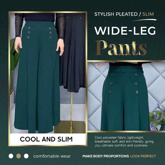 Elyseé™ Wide-Leg Pleated Trousers