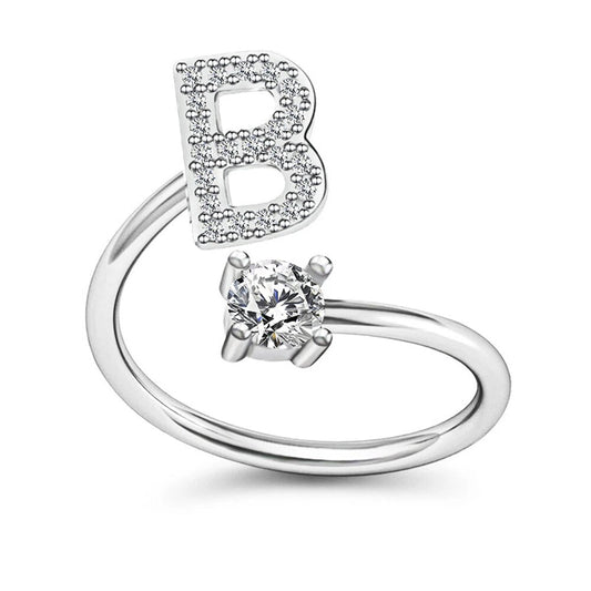 Personalized Initial Ring – Elegant and Custom Silver Jewelry